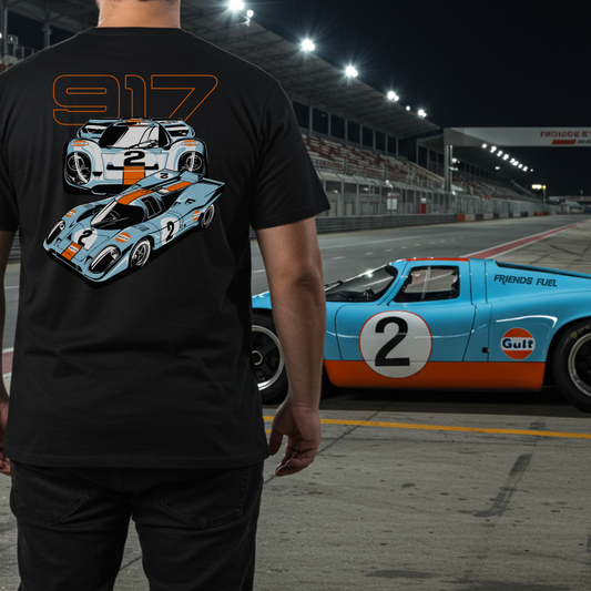 Camiseta Porsche 917 Gulf