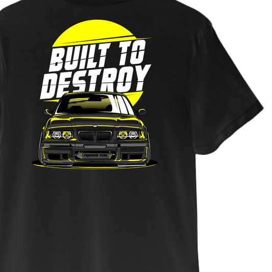 Camiseta BMW E36 Drift Car - Built To Destroy