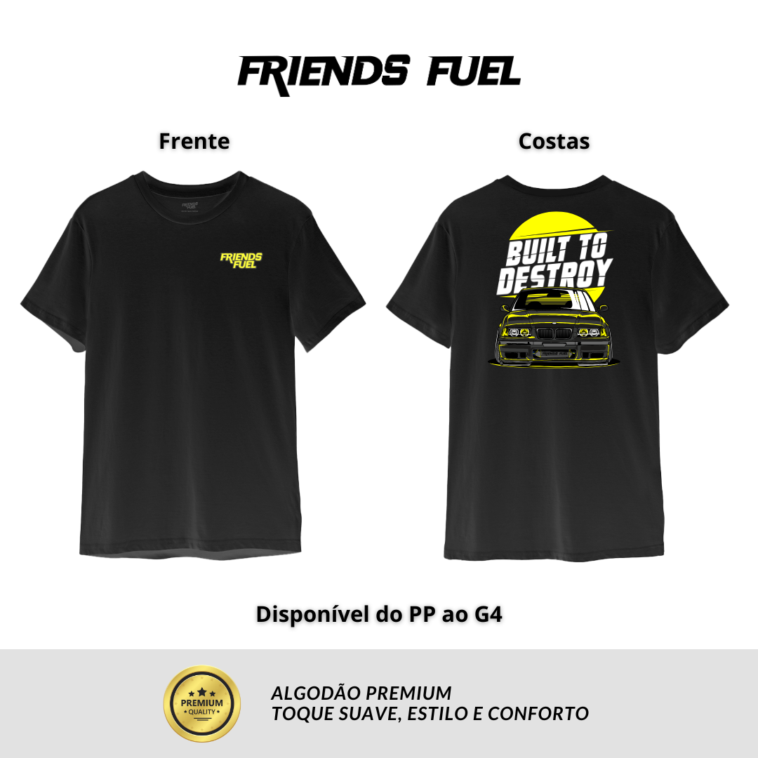 Camiseta BMW E36 Drift Car - Built To Destroy